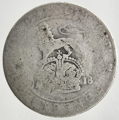 1918 George V Sixpence Silver Coin | Fair Grade