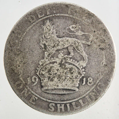 1918 George V One Shilling Silver Coin | Collectable Grade