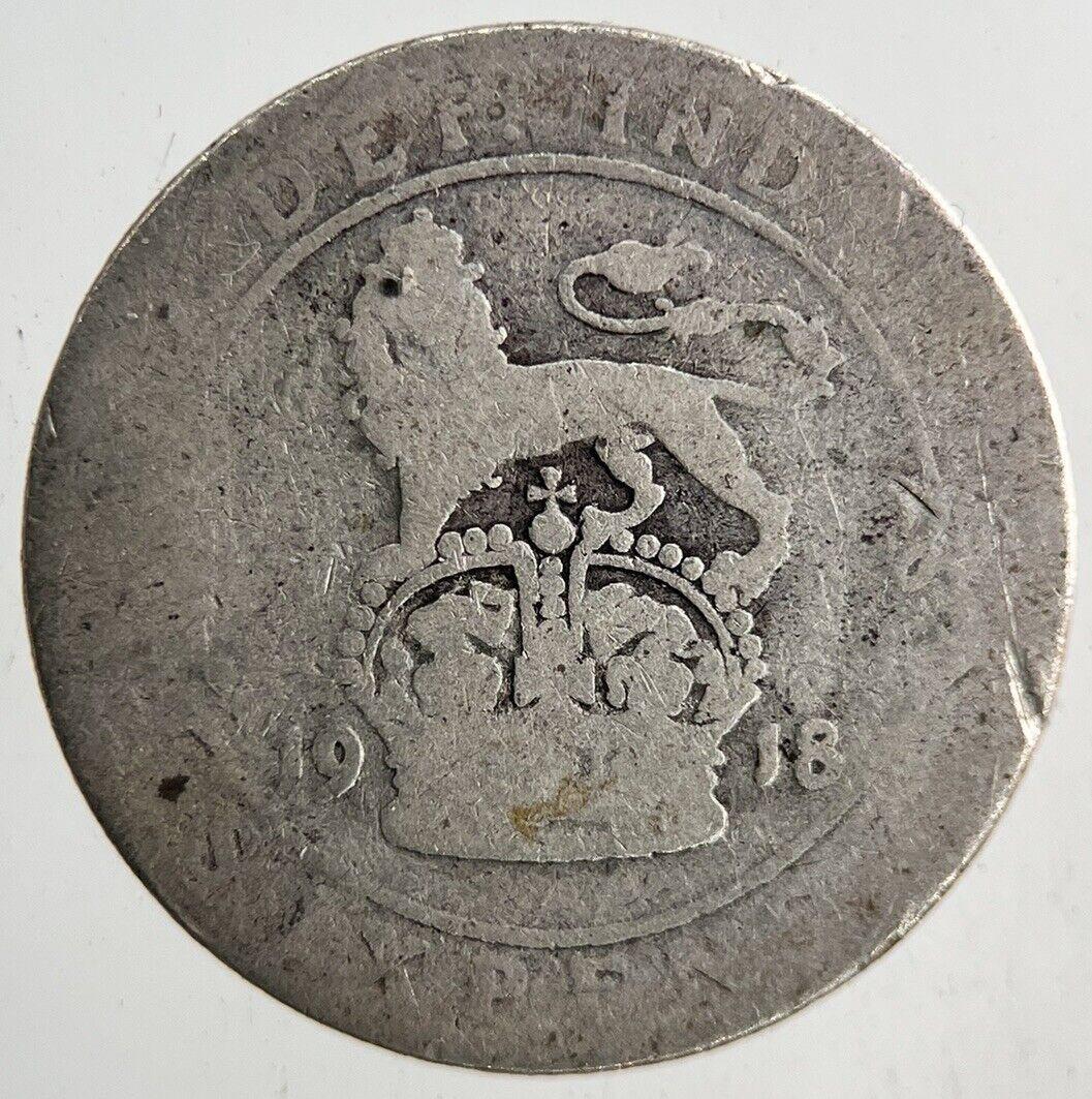 1918 George V Sixpence Silver Coin | Fair Grade