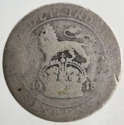 1918 George V Sixpence Silver Coin | Fair Grade