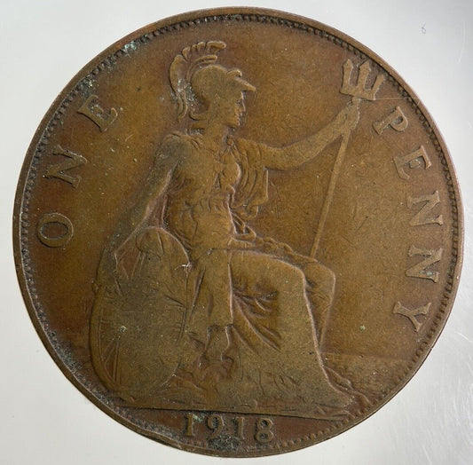 1918 George V One Penny Coin | Collectable Grade