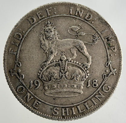 1918 George V Shilling Silver Coin | Fine Collectable Grade