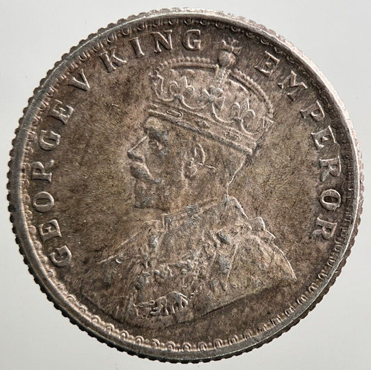 1918 India 1/4 Quarter Rupee Silver Coin | Very High Grade | a2715