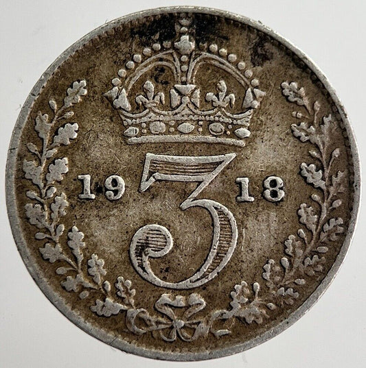 1918 George V Threepence Silver Coin | Very High Grade | a8581
