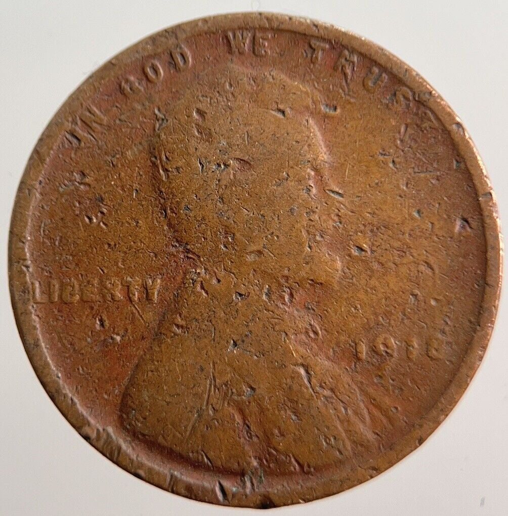 1918 Lincoln US USA One Cent Coin | Worn Grade | a324