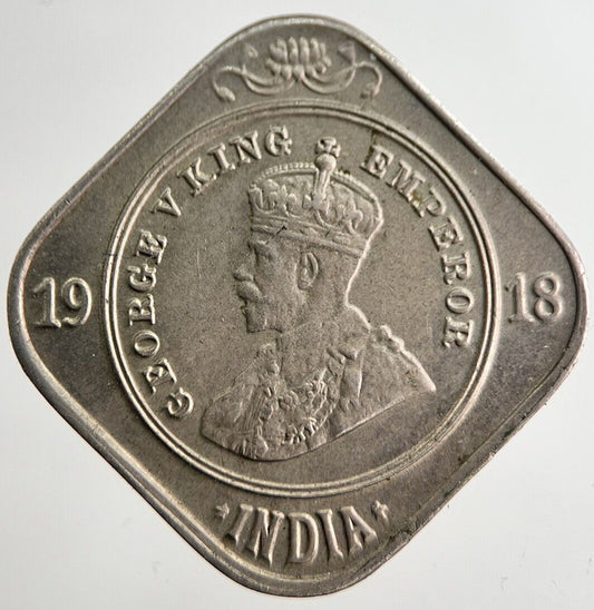 1918 India 2 Two Annas Coin| Very High Grade | a8279