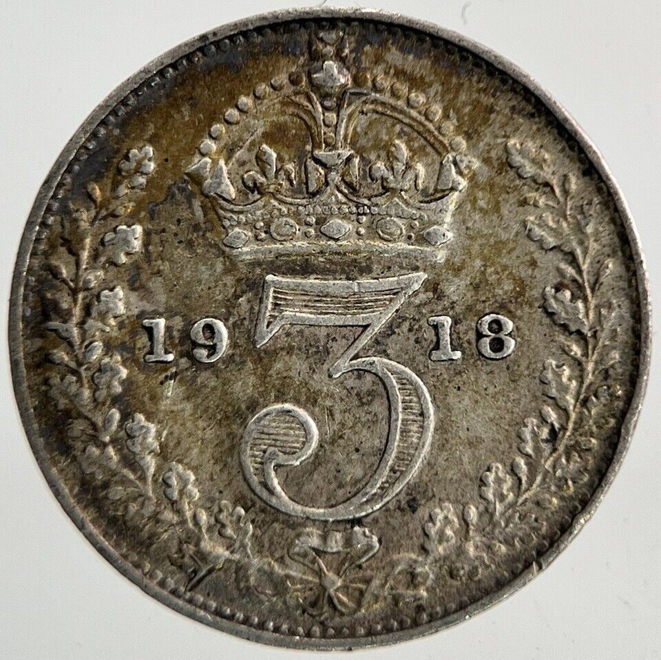 1918 George V Threepence Silver Coin | Fine Collectable Grade