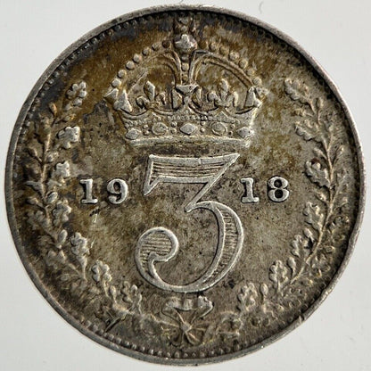 1918 George V Threepence Silver Coin | Fine Collectable Grade