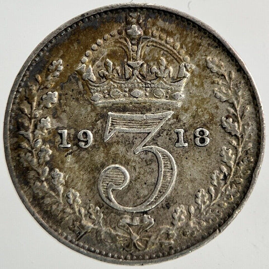 1918 George V Threepence Silver Coin | Fine Collectable Grade