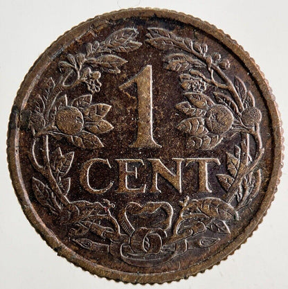 1918 Netherlands 1 Cent Coin | Fine Collectable Grade