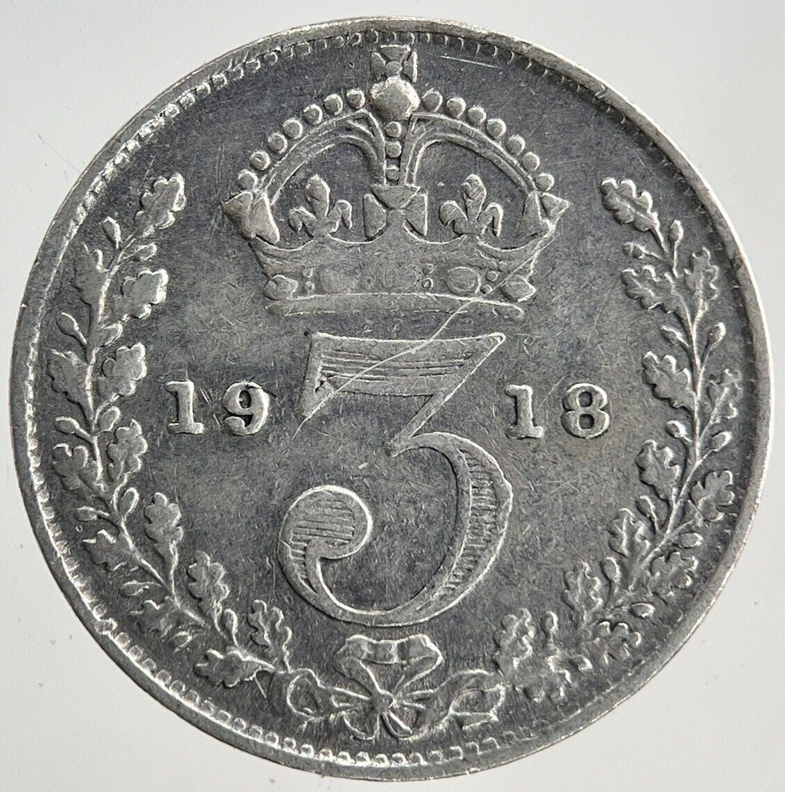 1918 George V Threepence Silver Coin | Fine Collectable Grade