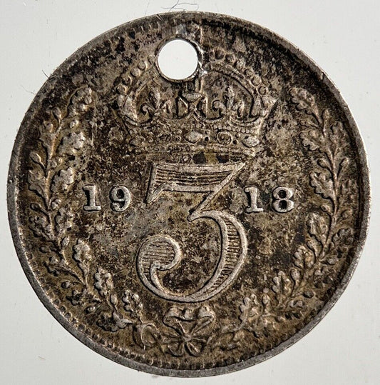 1918 George V Threepence Silver Coin | Fine Collectable Grade