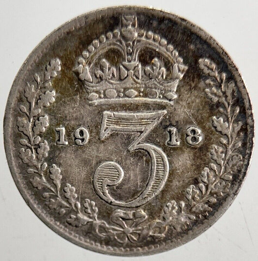 1918 George V Threepence Silver Coin | Very High Grade | a5482