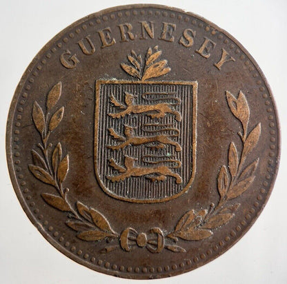 1918 Guernsey 8 Doubles Coin | Collectable Grade | a1498