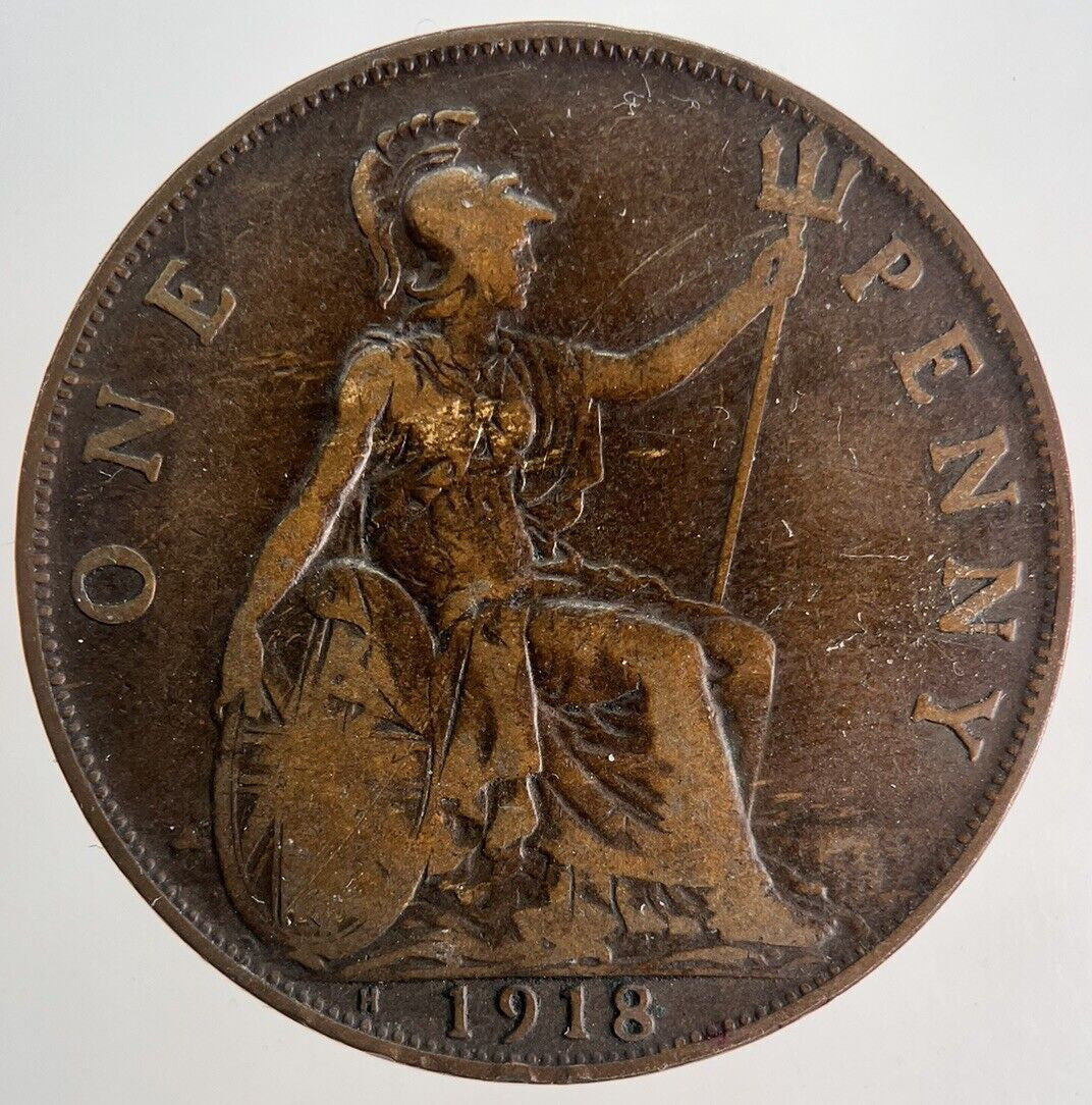 1918-H George V One Penny Coin | Collectable Grade | a9911