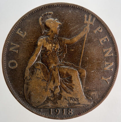 1918-H George V One Penny Coin | Collectable Grade | a9911
