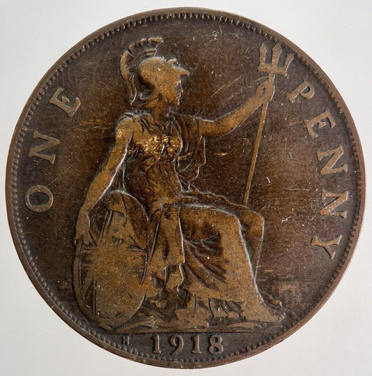 1918-H George V One Penny Coin | Collectable Grade | a9911