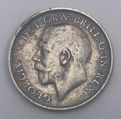 1919 British Shilling Silver Coin | King George V | Fine Collectable Grade a030