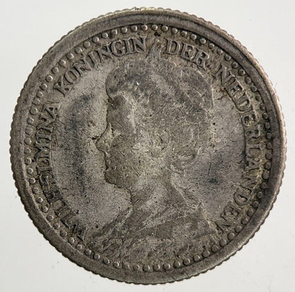 1918 Netherlands 10 Cents Silver Coin | Fine Collectable Grade