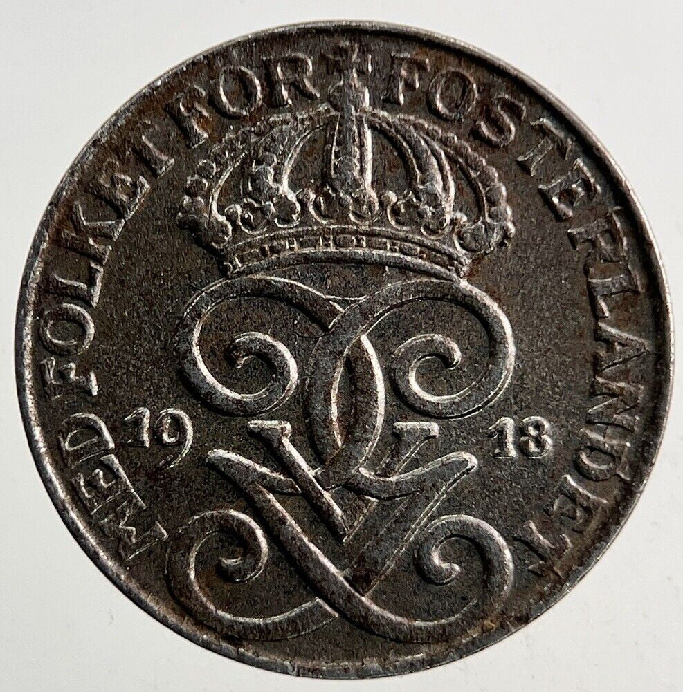 1918 Sweden 1 Ore Coin | Fine Collectable Grade