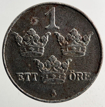 1918 Sweden 1 Ore Coin | Fine Collectable Grade