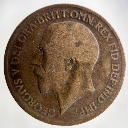 1918-H George V One Penny Coin | Fair Grade