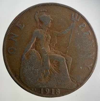 1918-H George V One Penny Coin | Collectable Grade