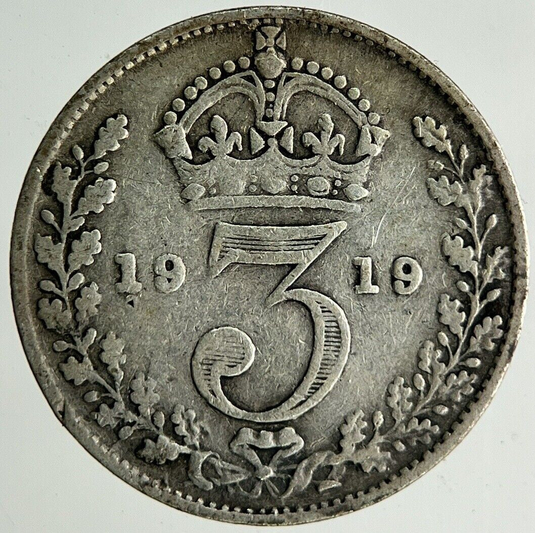 1919 George V Silver Threepence Coin | Fine Collectable Grade
