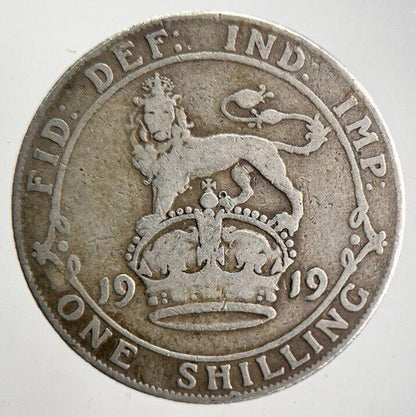 1919 George V Shilling Silver Coin | Collectable Grade | a4670