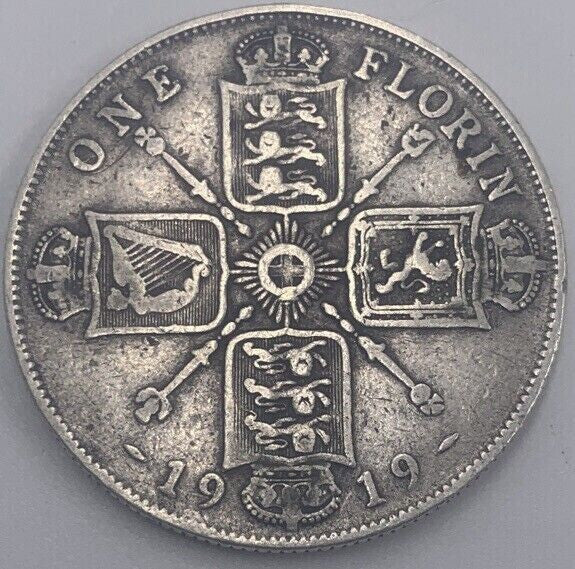 1919 George V Florin | British Silver Coin | Collectable Grade | a11