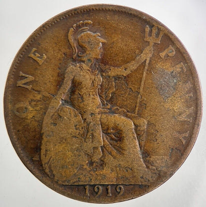 1919 George V One Penny Coin | Collectable Grade