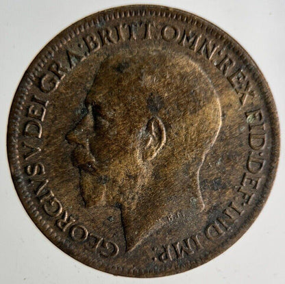 1919 George V Farthing Coin | Fine Collectable Grade