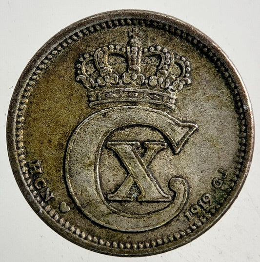 1919 Denmark 10 Ore Coin | Fine Collectable Grade