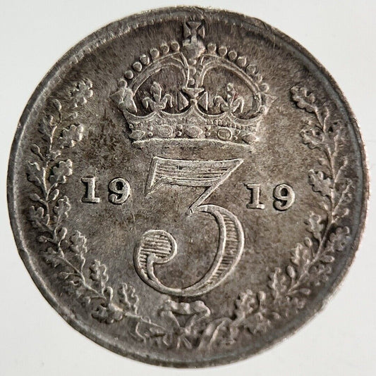 1919 George V Silver Threepence Coin | Fine Collectable Grade