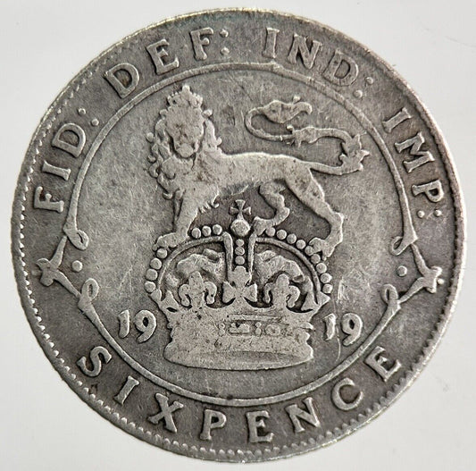 1919 George V Sixpence Silver Coin | Collectable Grade