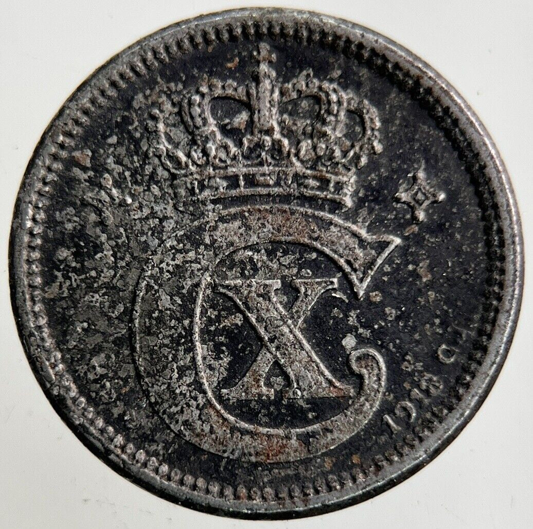 1919 Denmark Iron 1 Ore Coin | Fine Collectable Grade