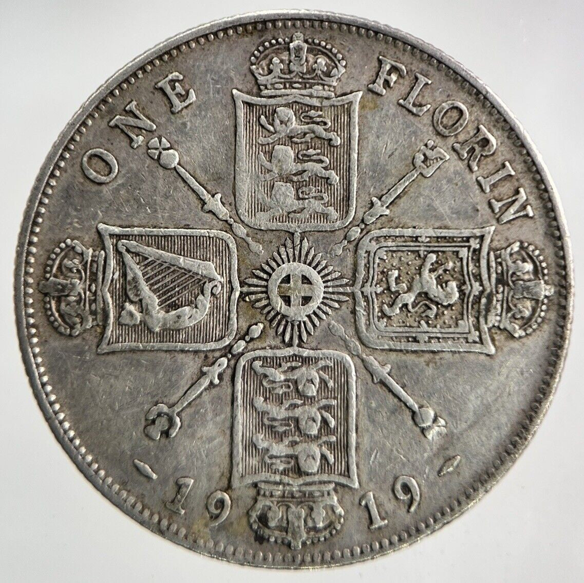 1919 George V Florin Silver Coin | Fine Collectable Grade