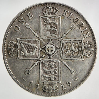 1919 George V Florin Silver Coin | Fine Collectable Grade