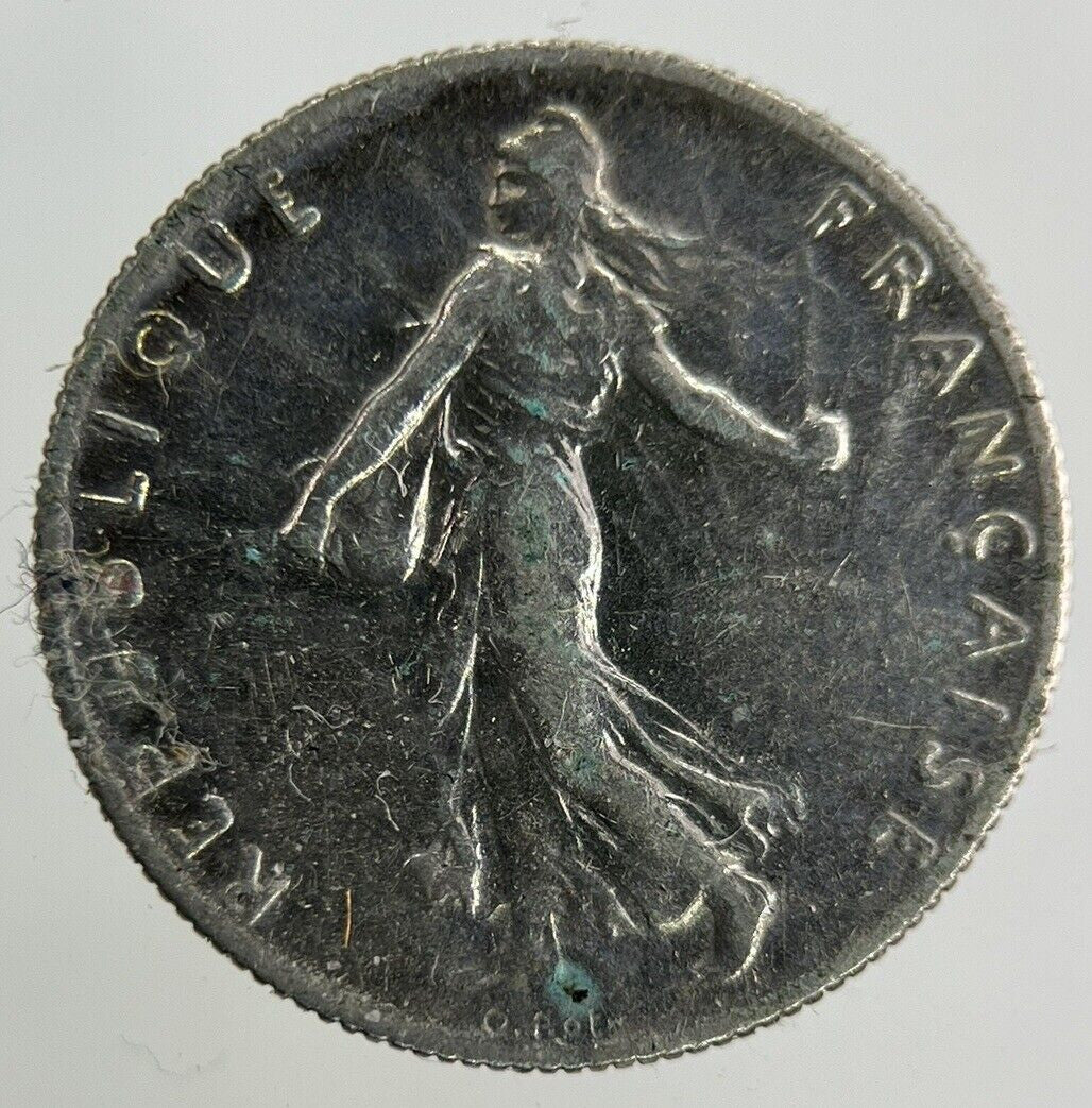 1919 France 50 Centimes Silver Coin | Fine Collectable Grade