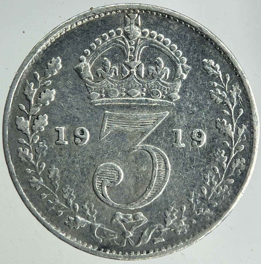 1919 George V Threepence Silver Coin | Fine Collectable Grade