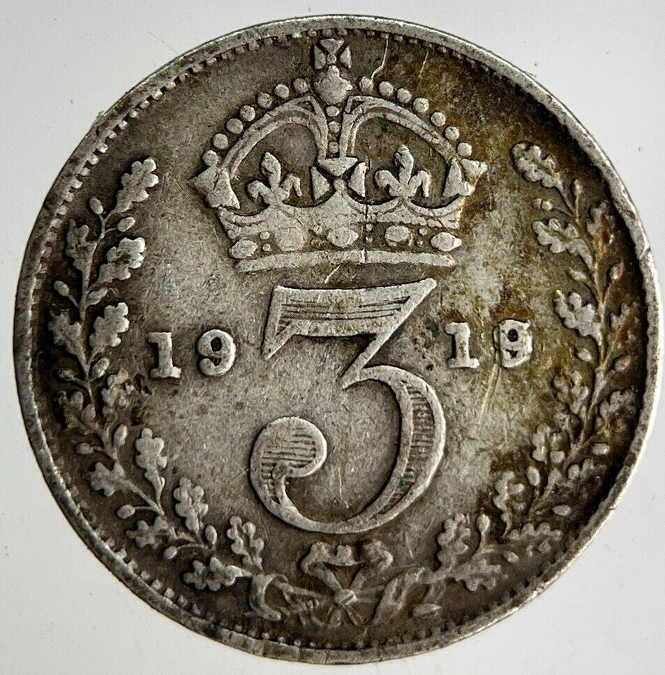 1919 George V Threepence Silver Coin | Fine Collectable Grade
