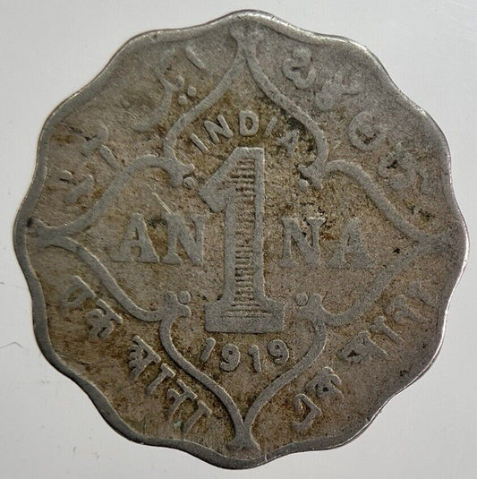 1919 India 1 One Anna Coin | Fair Grade | a4838