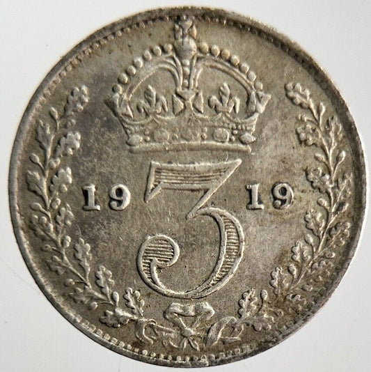 1919 George V Threepence Silver Coin | Very High Grade | a4628