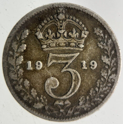 1919 George V Threepence Silver Coin | Fine Collectable Grade