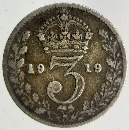 1919 George V Threepence Silver Coin | Fine Collectable Grade