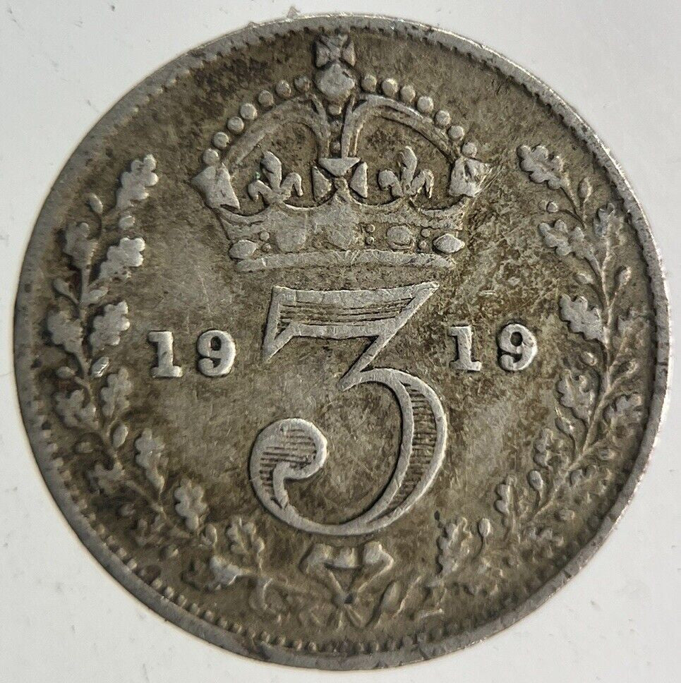 1919 George V Threepence Silver Coin | Fine Collectable Grade