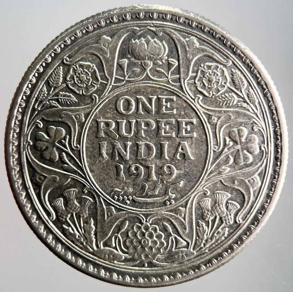 1919 India 1 One Rupee Silver Coin | Collectable Grade | a4115