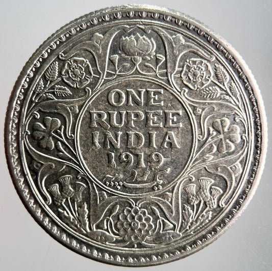 1919 India 1 One Rupee Silver Coin | Collectable Grade | a4115