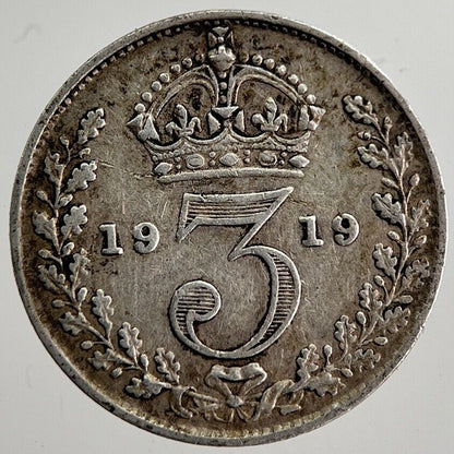 1919 George V Threepence Silver Coin | Very High Grade | a8585