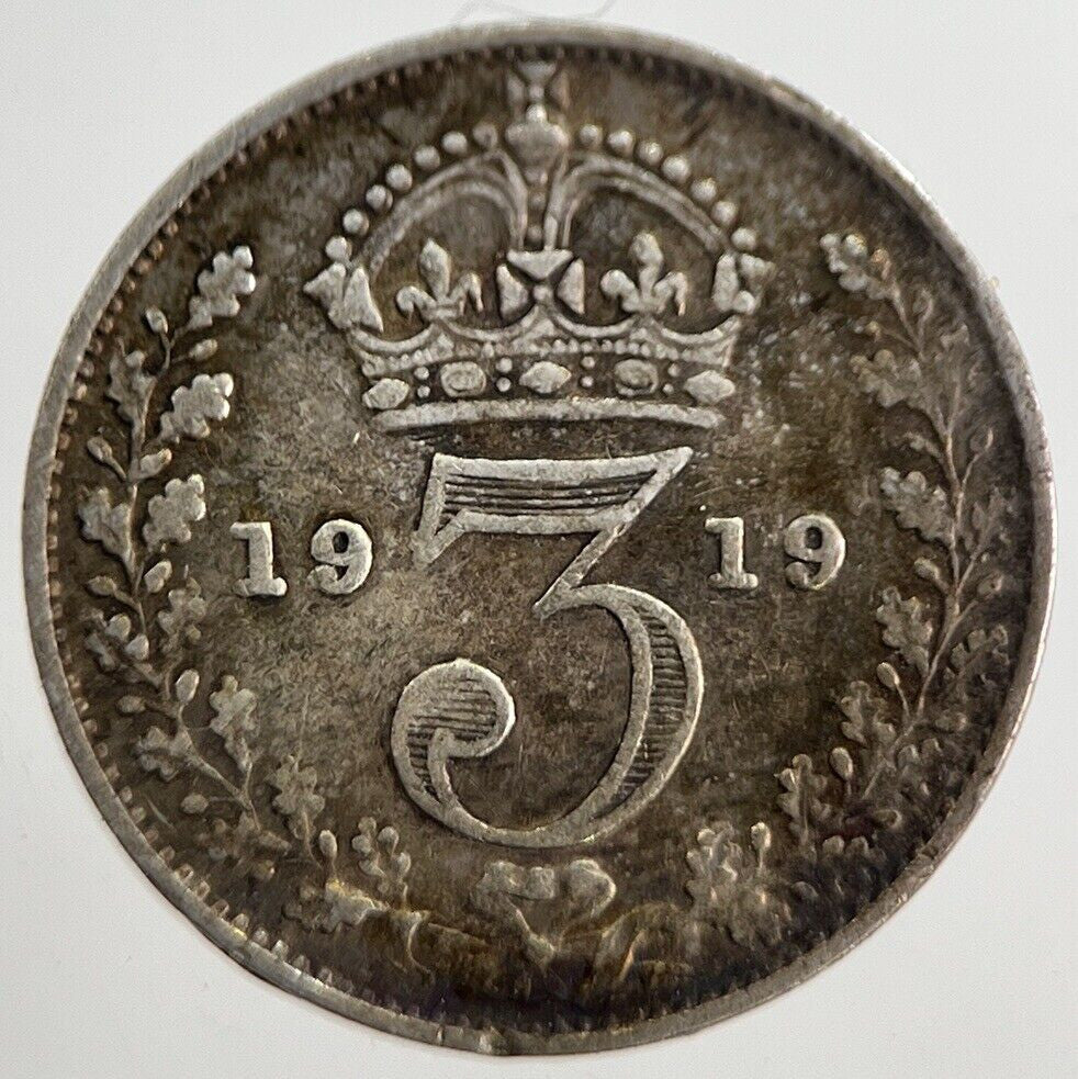 1919 George V Threepence Silver Coin | Very High Grade | a8567